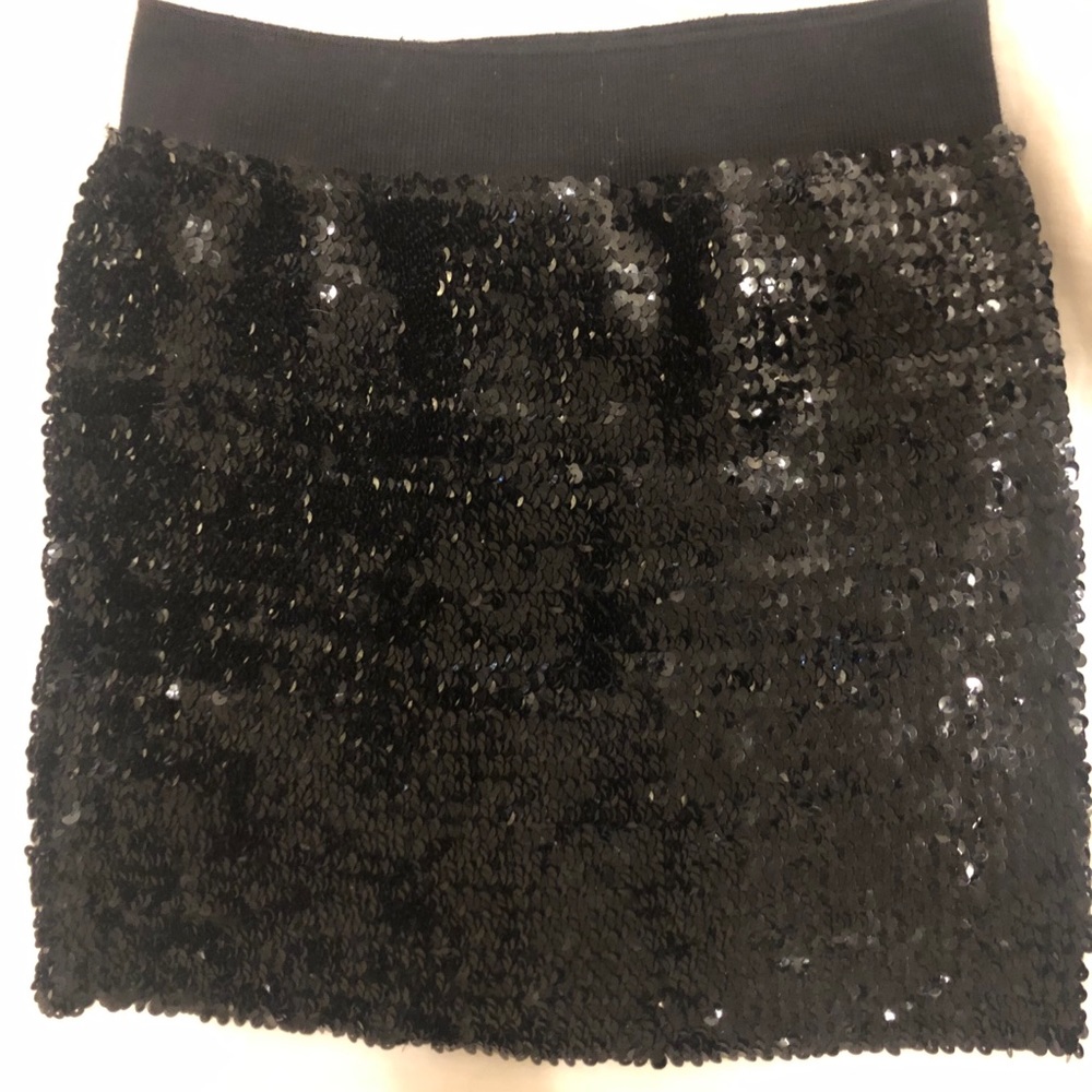 Black Sequin Skirt